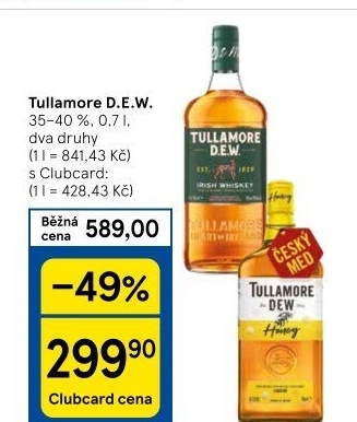 Whiskey irská Tullamore Dew