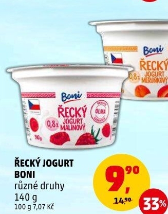 Ochucený jogurt řeckého typu Boni