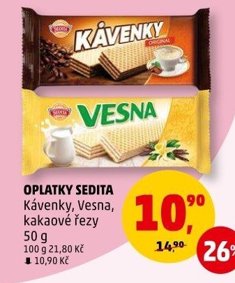 Oplatky Kávenky Sedita