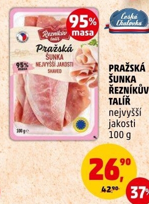 Šunka pražská nejvyšší jakosti Řezníkův talíř