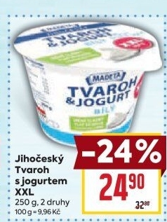 Dezert tvaroh s jogurtem bílý jihočeský Madeta