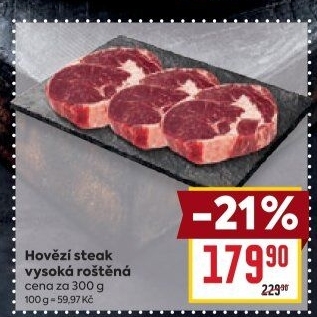 Hovězí roštěná vysoký steak