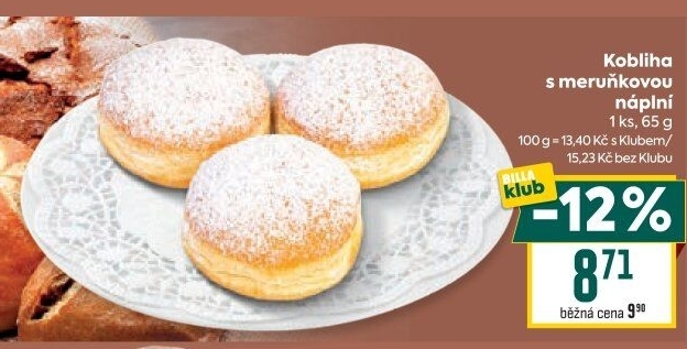 Kobliha s ovocnou náplní