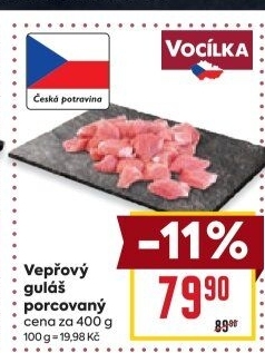 Maso na guláš vepřové Vocílka