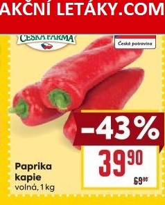 Paprika červená kapie Česká farma