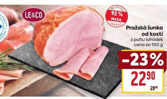 Šunka pražská od kosti nejvyšší jakosti LE&amp