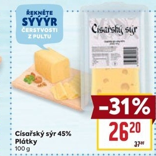 Sýr Císařský 45%