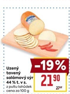 Sýr uzený salámový 44% Jihočeský Madeta