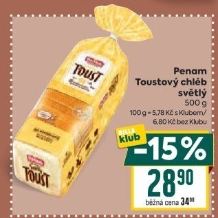 Toustový chléb Penam