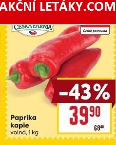 Paprika červená kapie Česká farma
