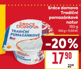 Tradiční pomazánkové Srdce domova