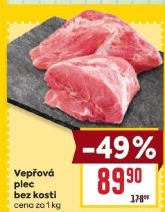Vepřová plec bez kosti