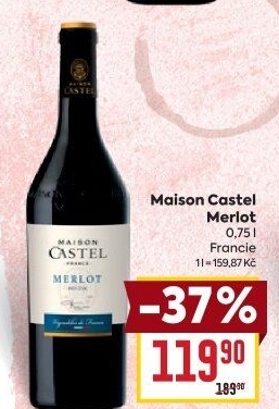 Víno Merlot Maison Castel