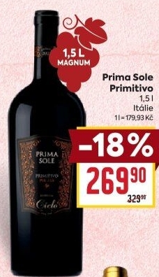 Víno Primitivo Primasole Cielo