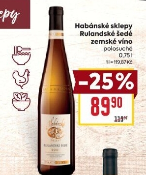 Víno Rulandské šedé Habánské sklepy - zemské
