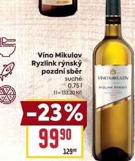 Víno Ryzlink rýnský Víno Mikulov - pozdní sběr