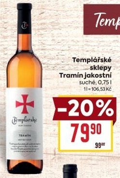 Víno Tramín Templářské sklepy Čejkovice