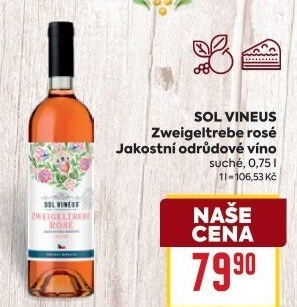Víno Zweigeltrebe Rosé Sol Vineus