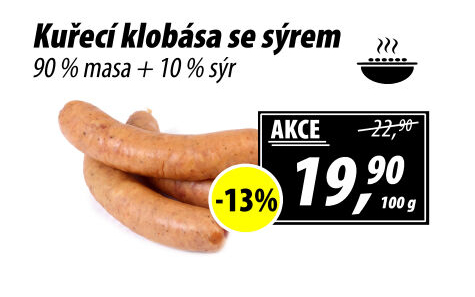 Kuřecí klobása se sýrem
