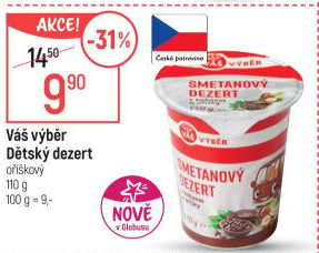 Dezert smetanový Váš Výběr