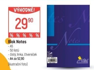 Poznámkový blok A5 Notes