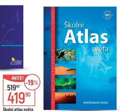 Školní atlas světa Kartografie Praha