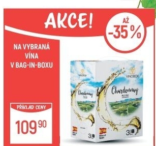 Víno Chardonnay Vinobox - bag in box