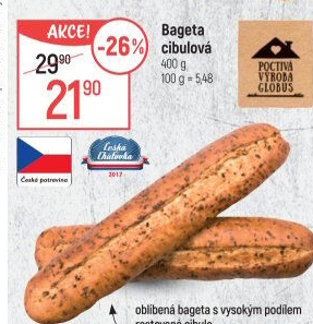 Bageta s cibulkou