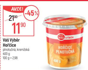 Hořčice plnotučná Váš Výběr