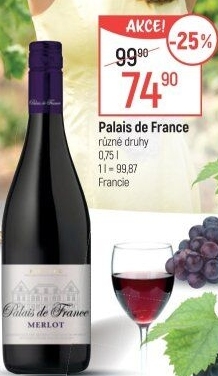 Víno Merlot Palais de France