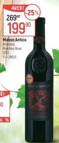 Víno Primitivo Masso Antico