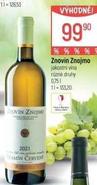 Víno Tramín červený Znovín Znojmo