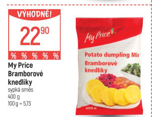 Bramborové knedlíky v prášku My Price