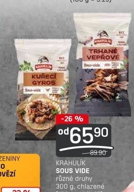 Hotová jídla Sous vide Krahulík