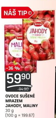 Mrazem sušené jahody Emco
