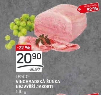 Šunka vinohradská nejvyšší jakosti LE&amp