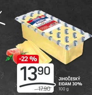 Sýr Eidam Jihočeský 30% Madeta