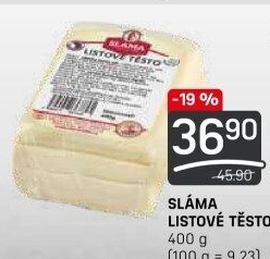 Těsto listové Sláma