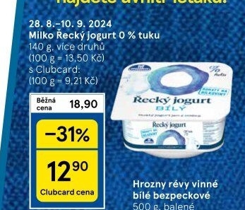 Bílý jogurt řecký 0% Milko