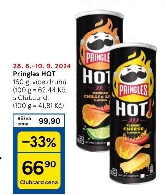 Chipsy Pringles - tubus