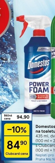 Čistící pěna na toaletu a koupelnu Domestos