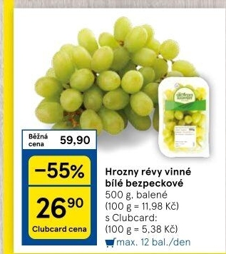 Hrozny bílé bezsemenné The Grower'
