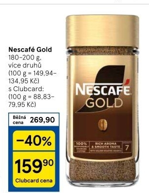 Instantní kávy Nescafé Gold