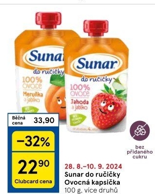 Kapsička do ručičky Ovocný příkrm Sunar