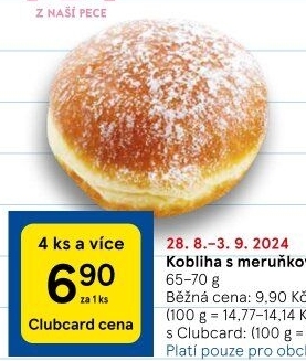Kobliha s ovocnou náplní