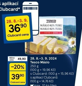 Máslo Tesco