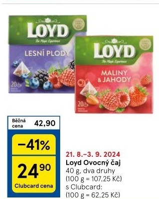 Čaj ovocný Loyd
