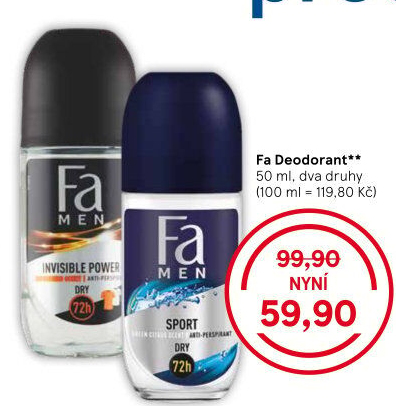 Deodorant kuličkový roll-on Fa