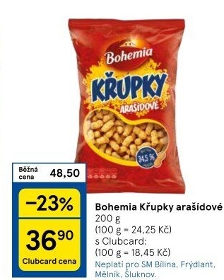 Křupky arašídové Bohemia