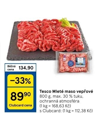 Maso mleté vepřové Tesco